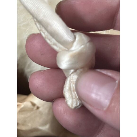 Vintage Muff Rabbit Fur Black Ivory Lined 1940s Mob Wife Style Old Hollywood - Picture 11 of 11